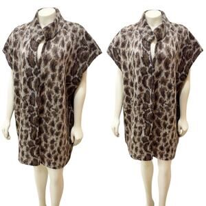 Marina Rinaldi Mohair Leopard Vest Long Large